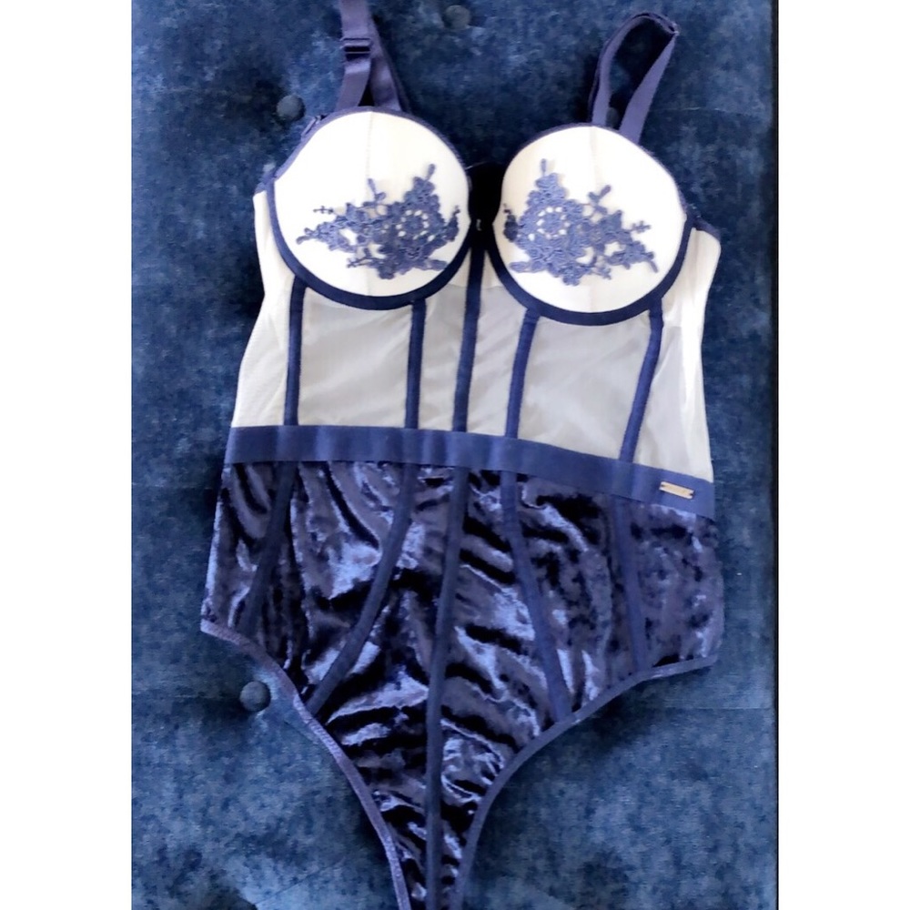 Velvet Bra cupped bodysuit